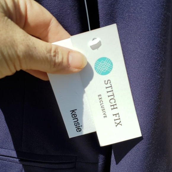 Kensie Farina Blazer 2X Royal Blue Ruffle Sleeve - Picture 4 of 7